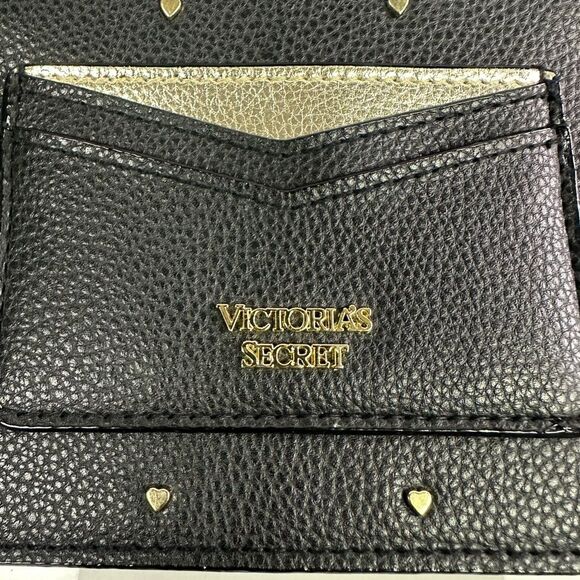 Victoria’s Secret Black & Gold Small Keychain Card Wallet - Picture 3 of 6